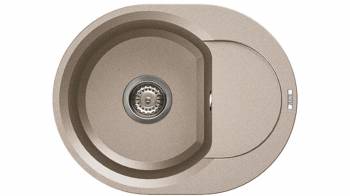 Chiuveta granitek Elleci Easy Round 600 600 x 470 mm adancime 200 mm cuva reversibila Tortora G43