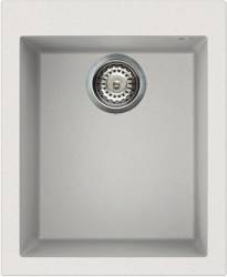Chiuveta granitek Elleci Quadra 100 410x500x200 mm Bianco Titano G68 