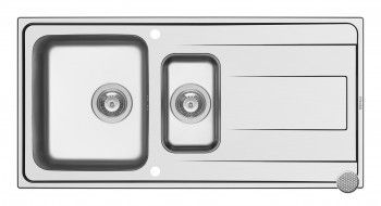 Chiuveta inox Pyramis ALEA dimensiune 1000x500mm adancime 180/120mm reversibila finisaj antizgariere 