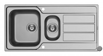 Chiuveta inox Pyramis ATHENA dimensiune 1000x500mm adancime 165/100mm reversibila finisaj antizgariere 