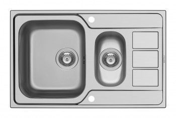 Chiuveta inox Pyramis ATHENA dimensiune 790x500mm adancime 165/120mm reversibila finisaj lucios 