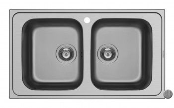 Chiuveta inox Pyramis ATHENA dimensiune 860x500mm adancime 165/165mm finisaj antizgariere 
