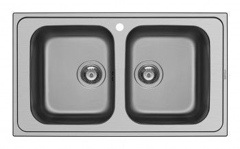 Chiuveta inox Pyramis ATHENA dimensiune 860x500mm adancime 165/165mm finisaj lucios 