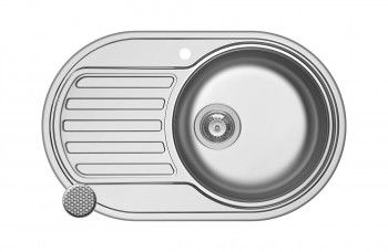 Chiuveta inox Pyramis SR MINI dimensiune 765mmx480mm adancime 150mm cuva dreapta finisaj antizgariere 