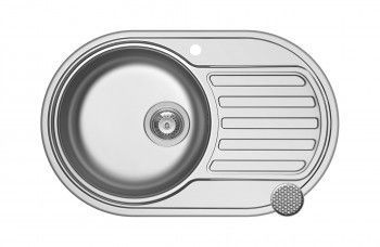 Chiuveta inox Pyramis SR MINI dimensiune 765mmx480mm adancime 150mm cuva stanga finisaj antizgariere 