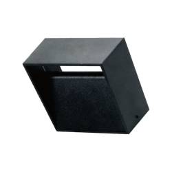 Corp LED pentru Perete-Patrat 8W 3000K Negru 
