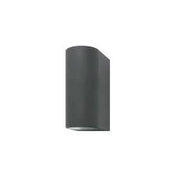 Corp pentru perete rotund Gri cu dulii 2XGU10 Rita-P 