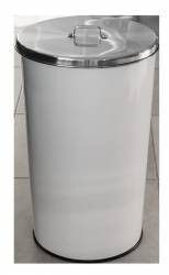 Cos gunoi cu capac inox 46L 36x36xh60cm alb 