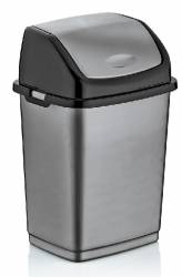 Cos de gunoi cu capac batant ICIKALA FANTASY 10lt MN0151355 gri negru 