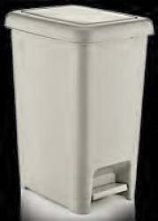 Cos de gunoi cu pedala dreptunghiular ICIKALA SLIM 15lt MN0151367 bej