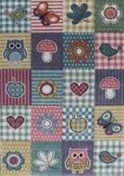 Covor MERINOS Pastel Kids 21961 110 Multi 80 x 150 cm densitate 3 KG/m and sup2 grosime 13 mm nr nod/ m and sup2 290000 
