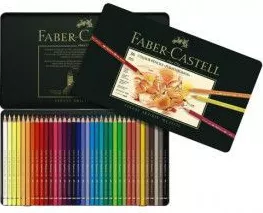 Creioane colorate Polychromos 36 culori cutie metal Faber-Castell