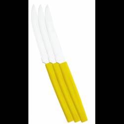 Cutit pentru friptura set 3 bucati SIMONAGGIO BELIZE cu maner plastic culoare galben MN015509