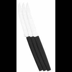 Cutit pentru friptura set 3 bucati SIMONAGGIO BELIZE cu maner plastic culoare neagra MN015513 
