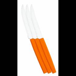 Cutit pentru friptura set 3 bucati SIMONAGGIO BELIZE cu maner plastic culoare orange MN015505 