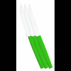Cutit pentru friptura set 3 bucati SIMONAGGIO BELIZE cu maner plastic culoare verde MN015501 
