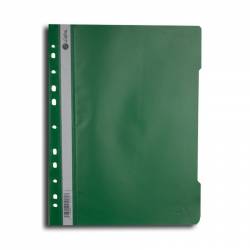 Dosar din plastic cu sina si 11 perforatii Willgo verde 20 bucset 