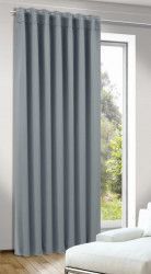 Draperie cu bride ascunse Dimout Tina negru 245x140 