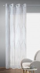 Draperie cu inele Benny argintiu 245x135 