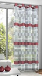 Draperie cu inele Ludwig rosu 245x135 