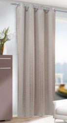 Draperie cu inele Ole Blackout maro deschis 245x135 