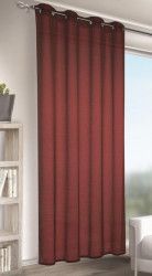 Draperie cu inele Struktur Alex rosu 245x140 