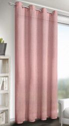 Draperie cu inele Struktur Alex roz 245x140 