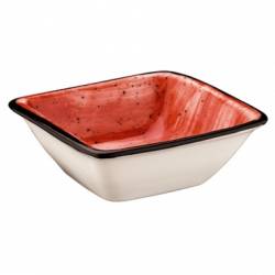 Farfurie patrata adanca din portelan BONNA colectia PASSION 19x17cm 