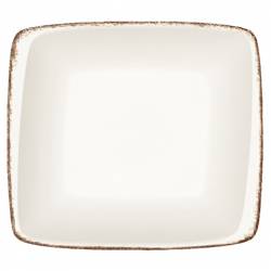 Farfurie patrata adanca portelan BONNA colectia RETRO 19x17cm 