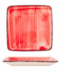 Farfurie patrata GURAL colectia RED 17x17cm 