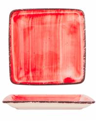 Farfurie patrata GURAL colectia RED 19x19cm 