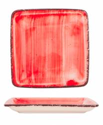 Farfurie patrata GURAL colectia RED 25x25cm 
