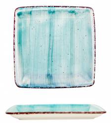 Farfurie patrata GURAL colectia TURQUOISE 17x17cm 
