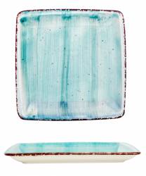 Farfurie patrata GURAL colectia TURQUOISE 22x22cm 