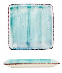 Farfurie patrata GURAL colectia TURQUOISE 25x25cm 
