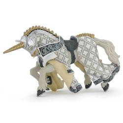 Figurina Papo - Calul cavalerului unicorn 