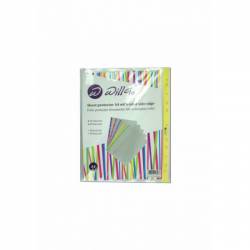 Folie protectie documente A4 cristal 90 microni cu margine color 50 bucset Willgo 