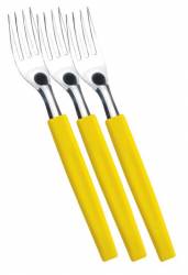 Furculita set 3 bucati SIMONAGGIO BELIZE cu maner plastic culoare galben MN015510 