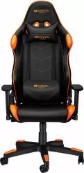 Scaun Gaming Canyon Piele Ecologică Cadru Metal Inclinatie 90-165 grade NegruPortocaliu