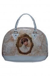 Geanta decorata handmade unicat Beautiful Lady Serena Design