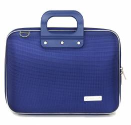 Geanta lux business laptop 13 in Nylon Bombata-Albastru cobalt 