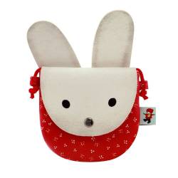 Geanta profilata Poppi Love White Bunny 