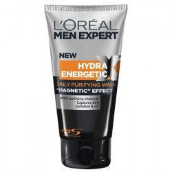 Gel de curatare LOreal Men Expert Hydra Energetic Black Charcoal Face Wash 150ml Magnetic Effect FMD1100 