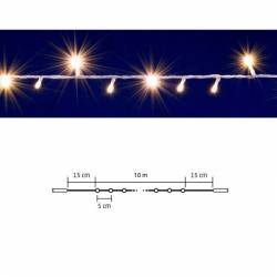 Ghirlanda luminoasa 200 LED-uri legare in serie 10 metri IP44 lumina alb cald 