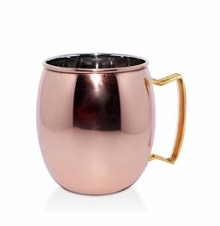 Halba cana RAKI MUG Moskow inox cu strat cupru 8 25x9 5cm 600ml 