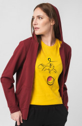 HANORAC COTON CASUAL FEMEI BURGUNDY-XL 