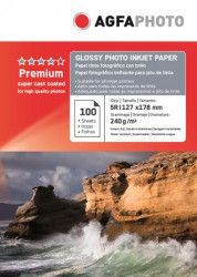 Hartie foto Agfa lucioasa format 13x18 240g/mp pachet 100 coli
