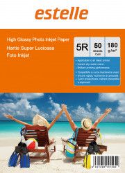 Hartie foto Estelle lucioasa format 13x18 180g/mp pachet 50 coli