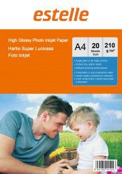 Hartie foto Estelle lucioasa format A4 210g/mp pachet 20 coli 
