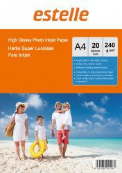 Hartie foto Estelle lucioasa format A4 240g/mp pachet 20 coli 